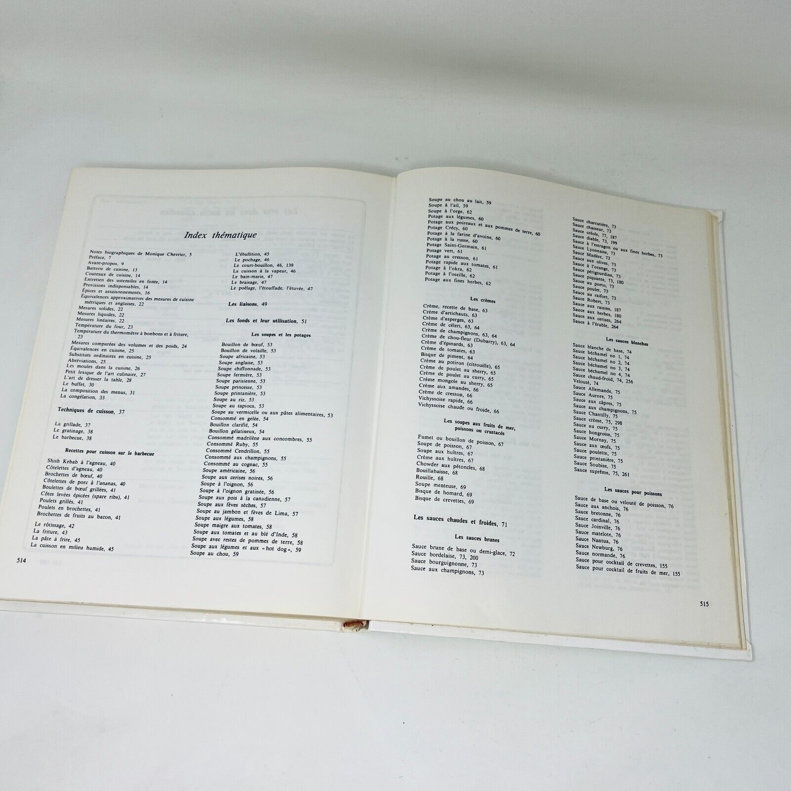 1978 La Cuisine de Monique Chevrier Sa Technique ses Recettes Livre en Français