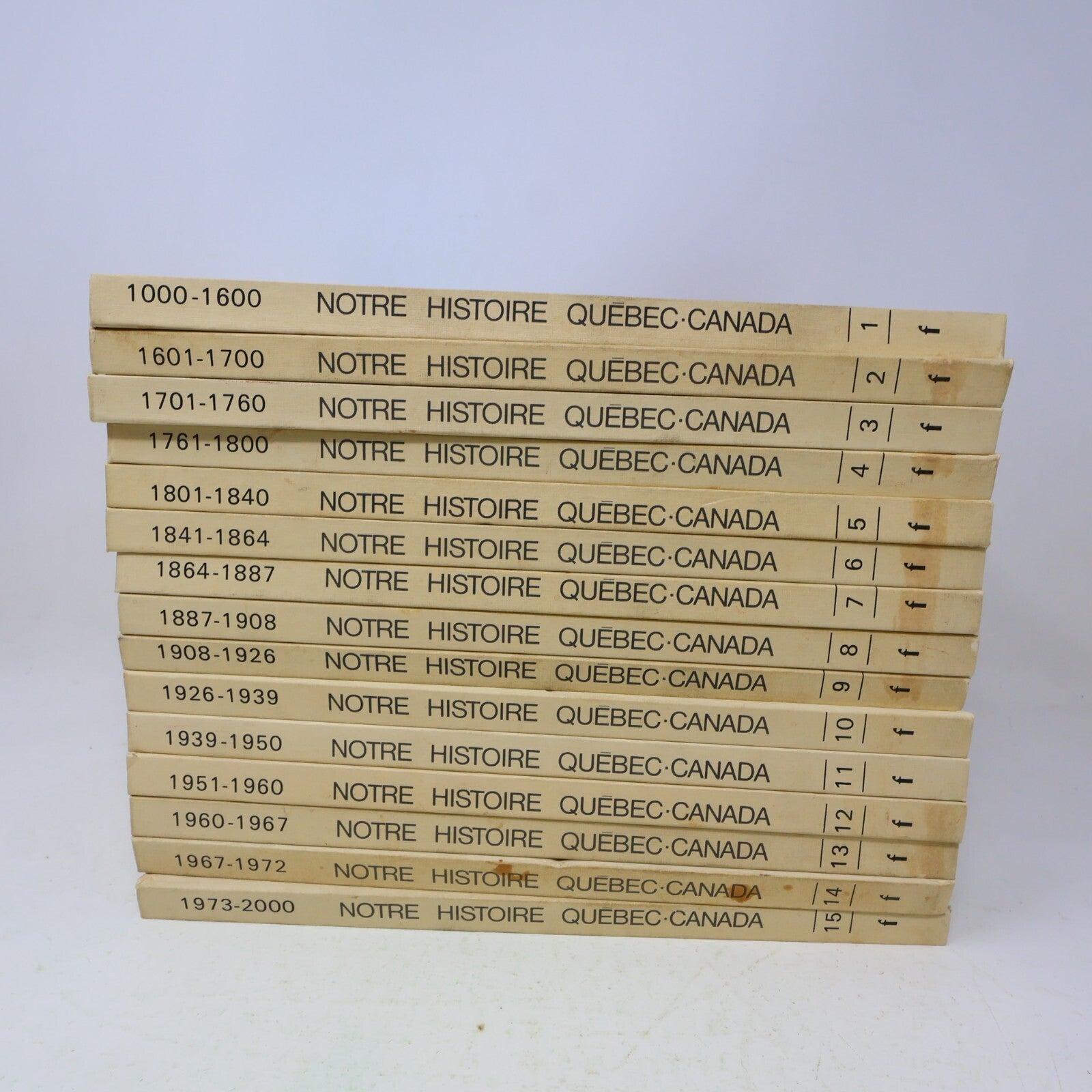 Notre Histoire Québec-Canada #1-15 Jacques Lacoursière Lot 15 Livres Complète HC