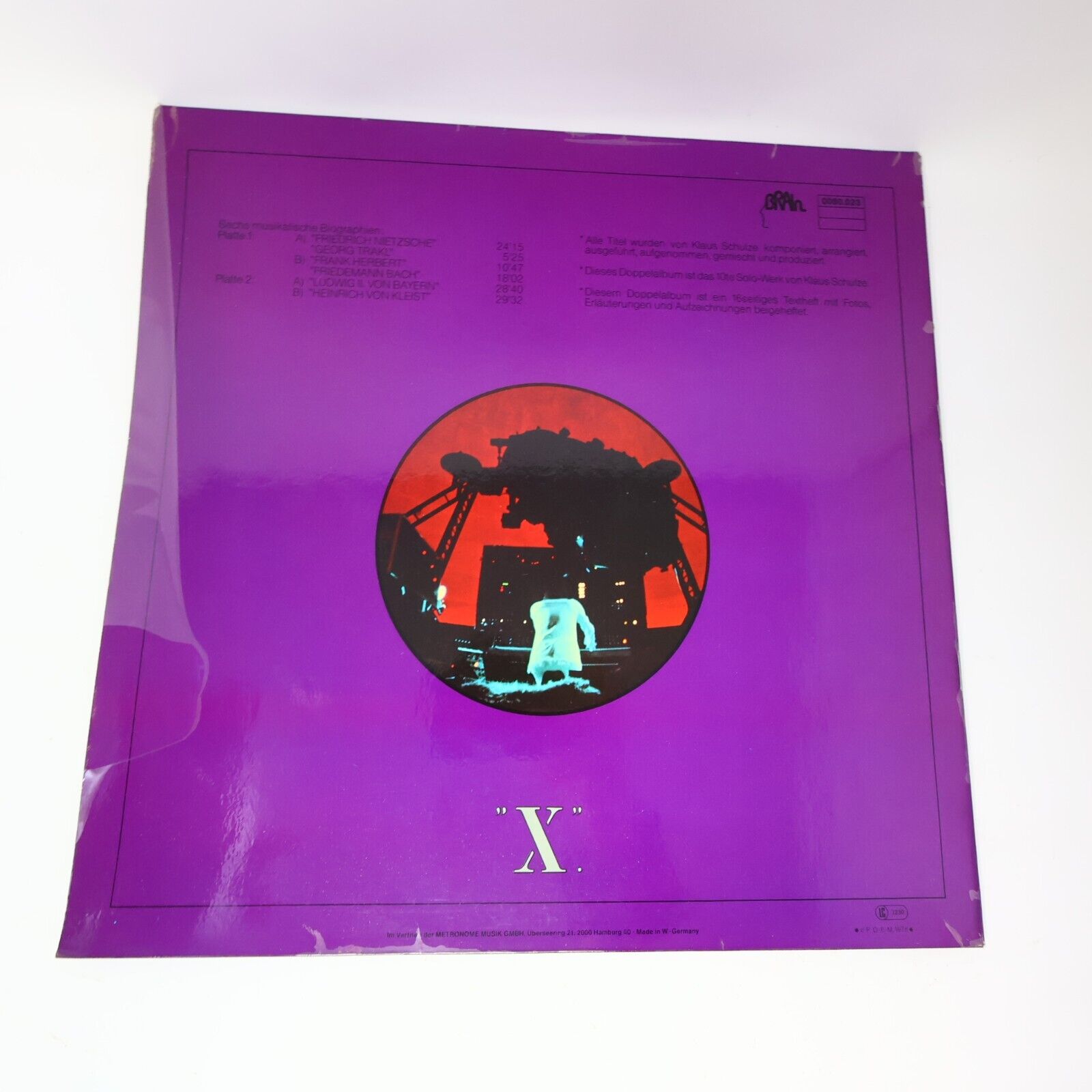 Klaus Schulze "X" 2x LP Record Vinyl 1978 Germany Brain 0080.023 Berlin-School