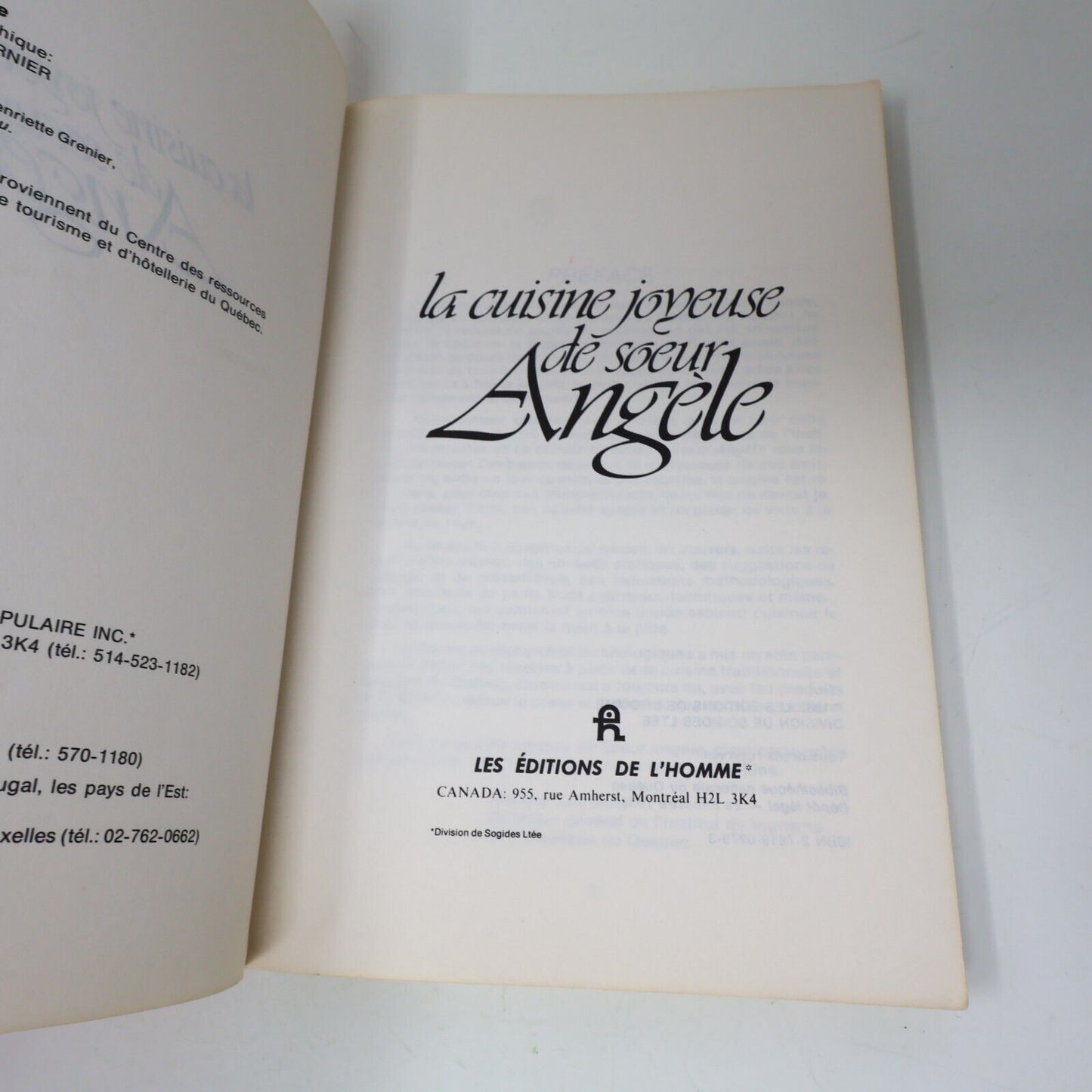 La Cuisine Joyeuse de Soeur Angèle Lot 2 Livres Recettes Table Français 1980s