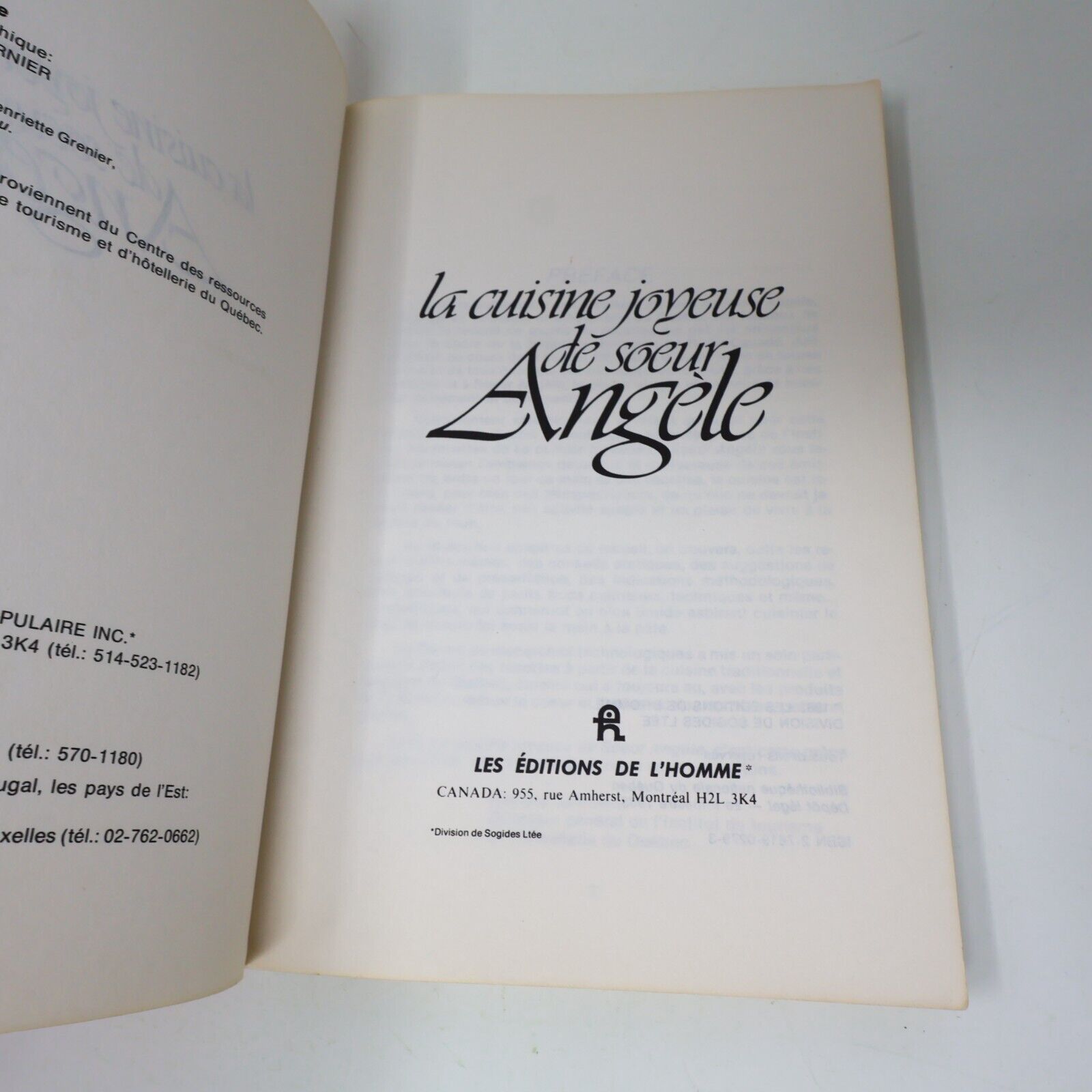 La Cuisine Joyeuse de Soeur Angèle Lot 2 Livres Recettes Table Français 1980s