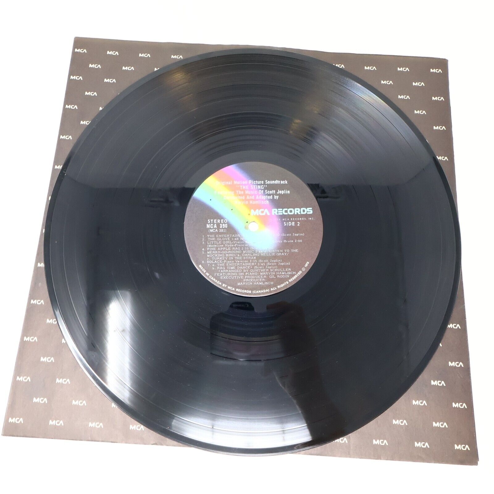 Marvin Hamlisch / Scott Joplin The Sting LP Record Movie Soundtrack 1974 MCA-390
