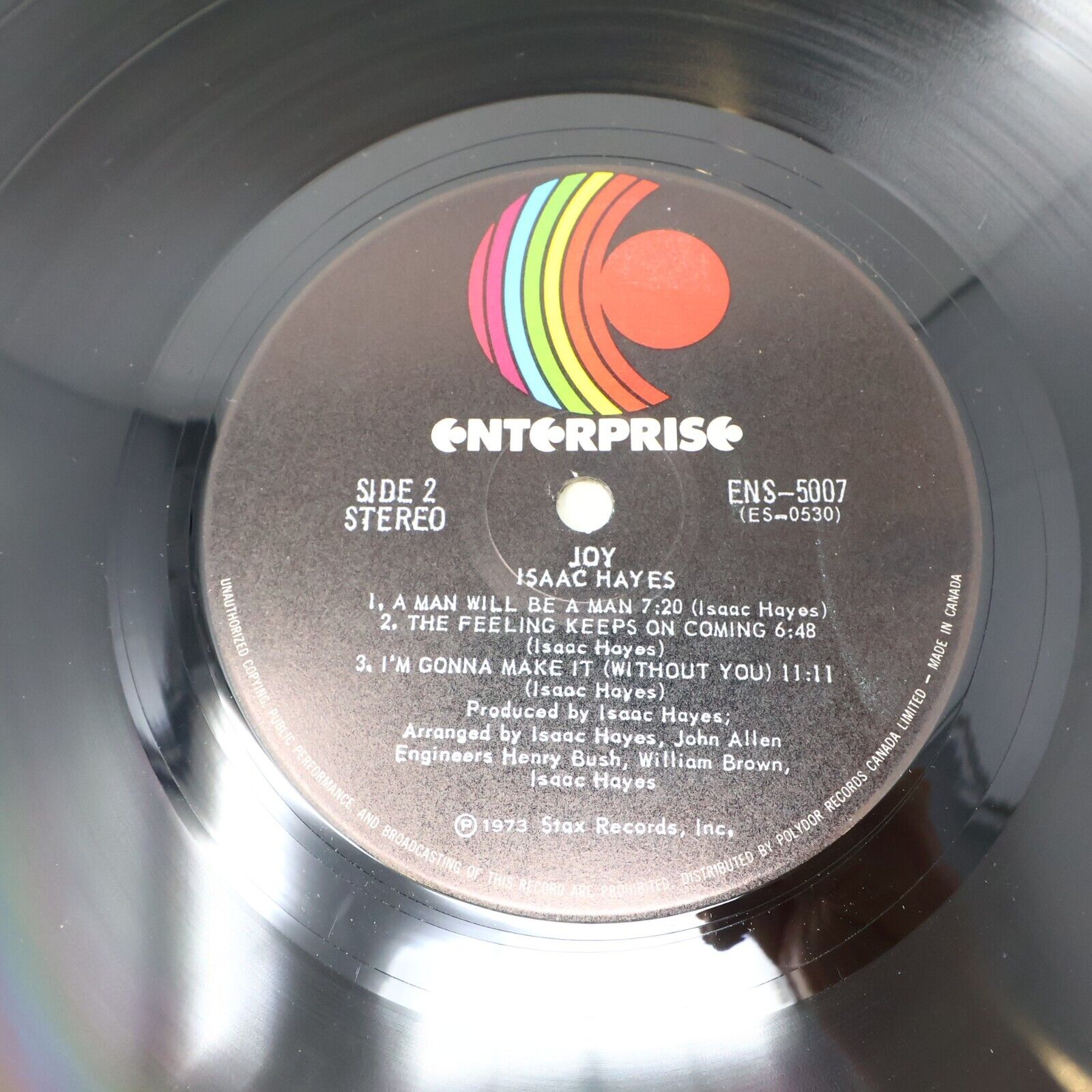 Isaac Hayes Joy LP Record Vinyl 1973 Enterprise ENS-5007 I Love You That's All