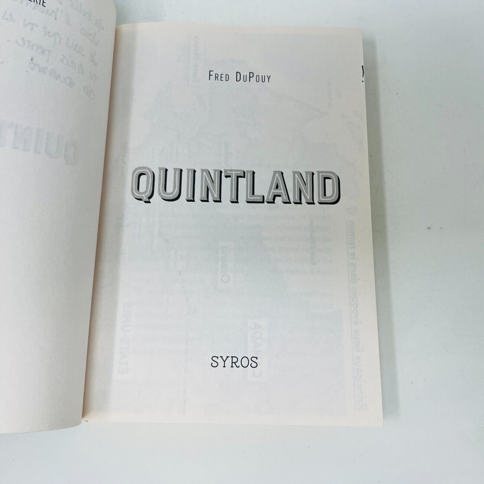 2019 Quintland Les Soeurs Dionne Roman Inspiré Destin Quintuplées de Fred DuPouy