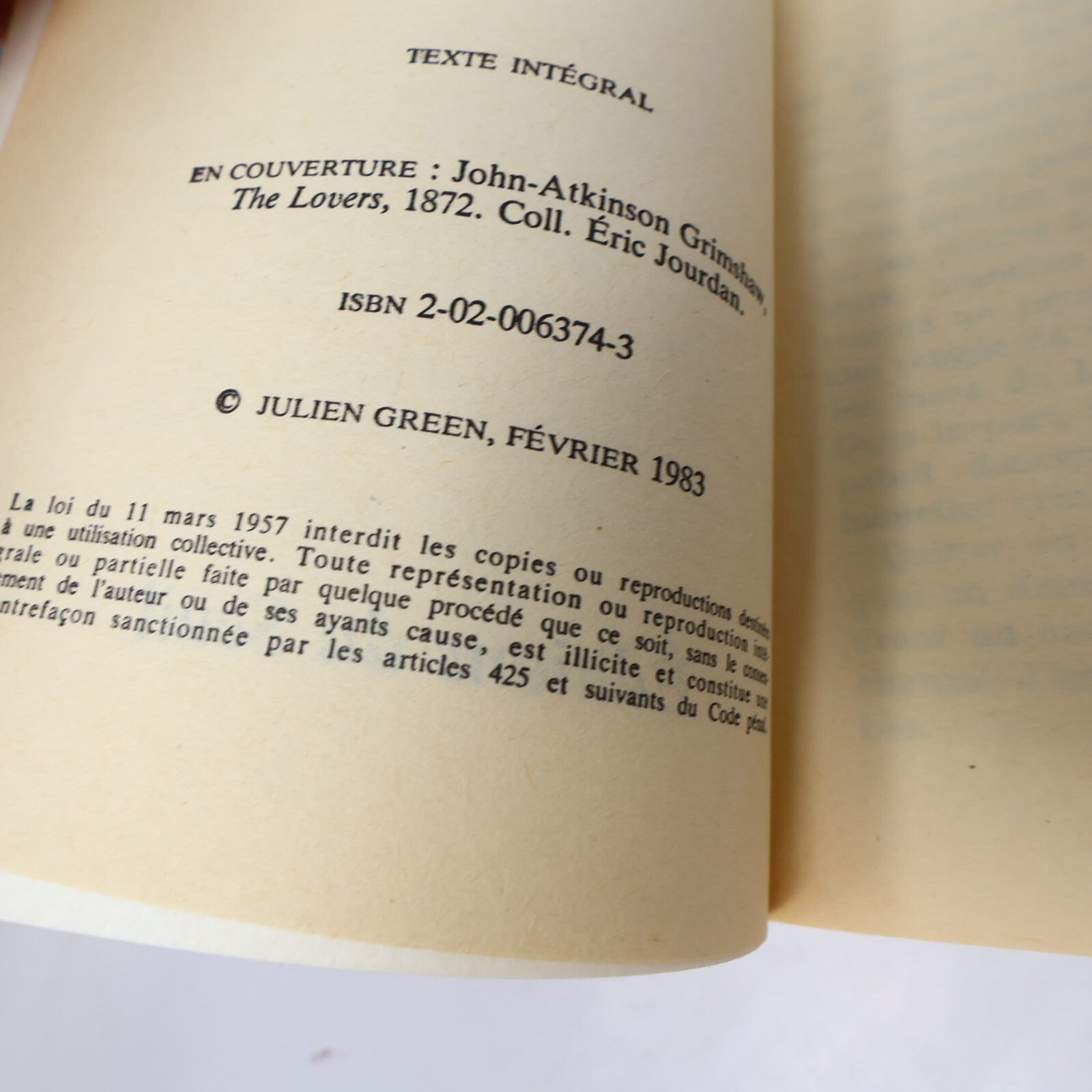 Julien Green Lot 5 Livres L'Autre/Moïra/Partir Avant le Jour Roman France French