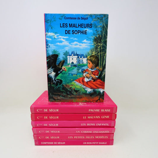 Lot 7 Livres Comtesse de Ségur Casterman Français Malheurs de Sophie HC