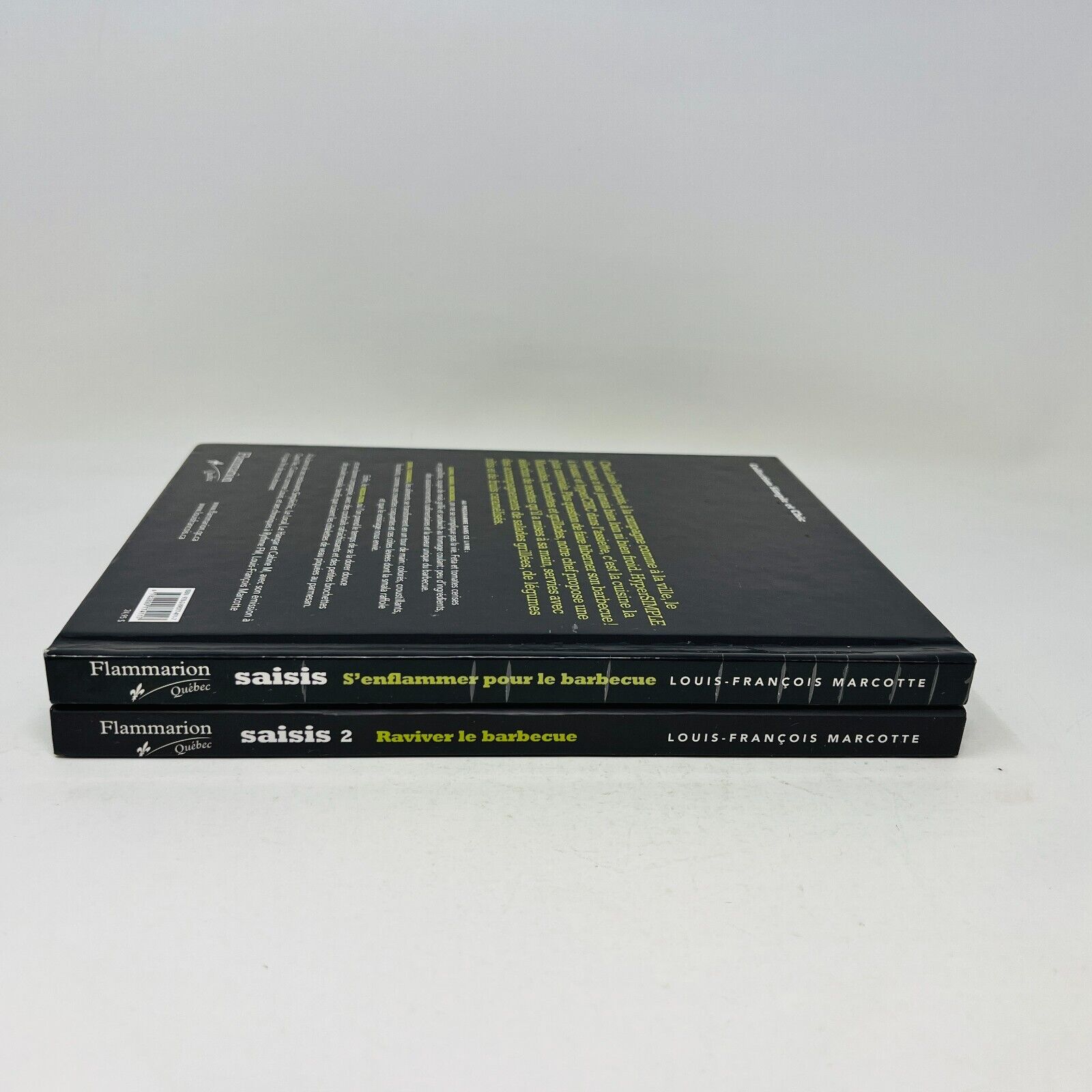 Saisis 1 & 2 de Louis-François Marcotte Lot de Livres Recettes Cuisine Barbecue