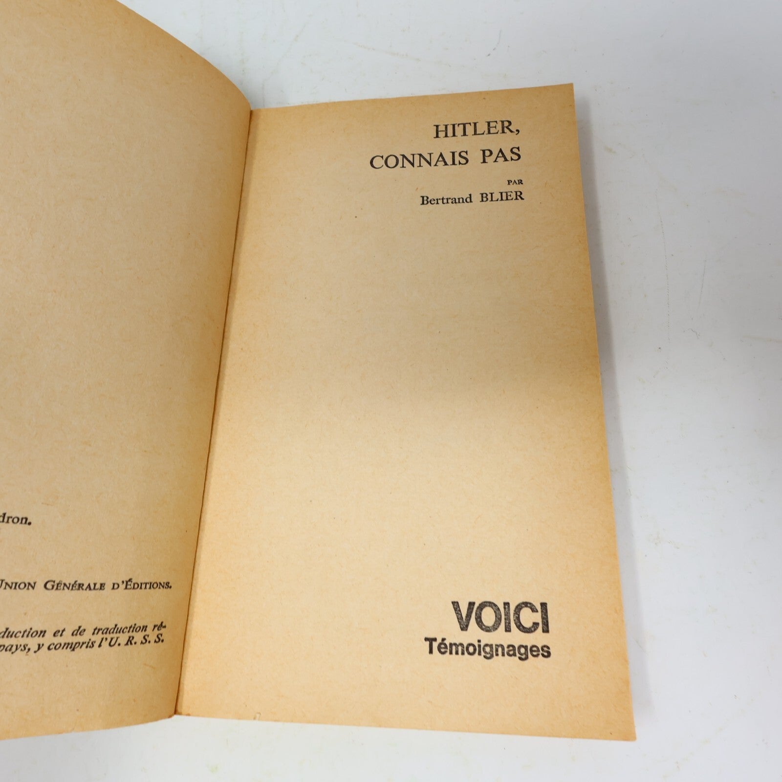 1963 Hitler? Connais Pas Bertrand Blier Voici Témoignages Société et Culture 60s