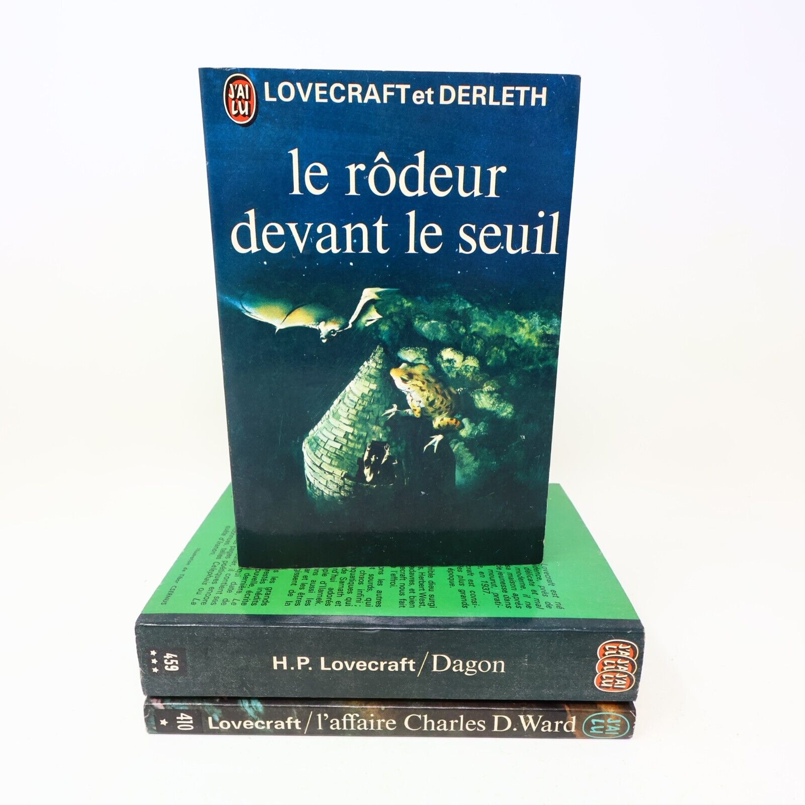 Lot 3 H.P. Lovecraft Dagon Affaire Charles Dexter Ward Livres Français 70s Pb