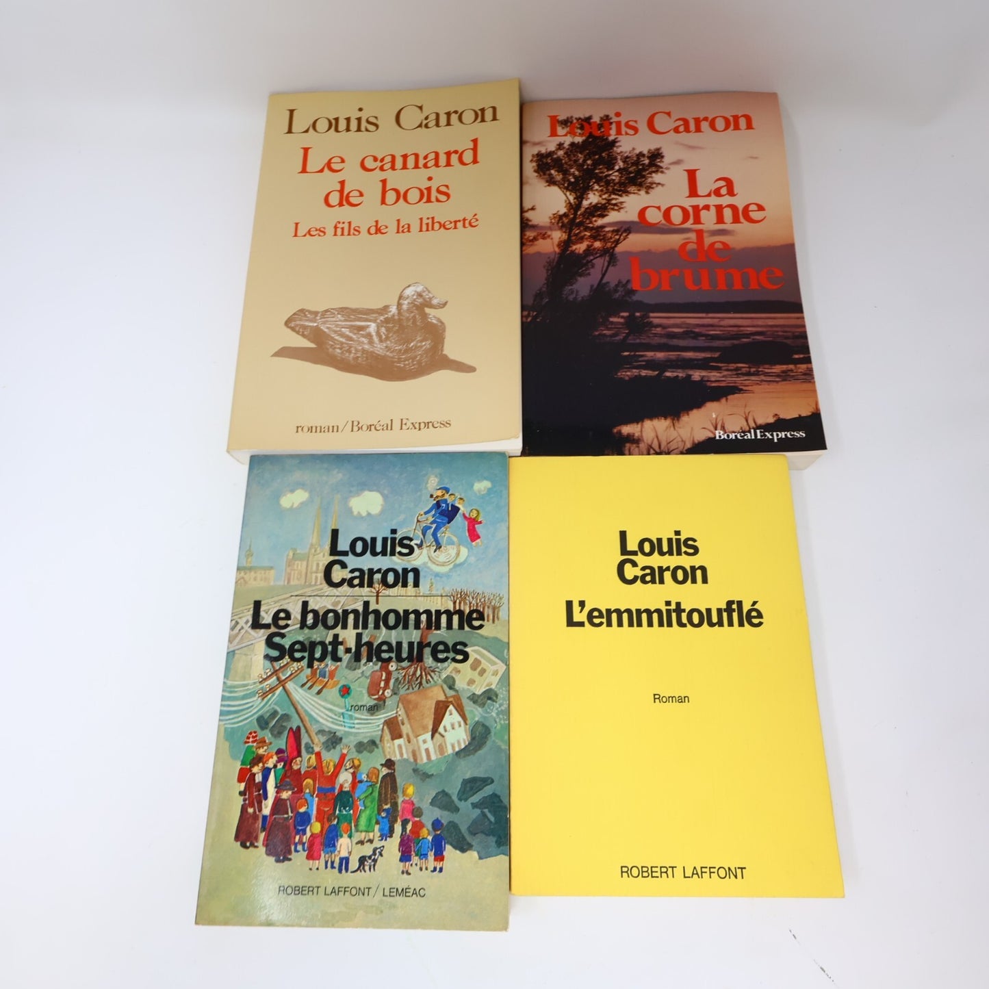 Louis Caron Lot 4 Livres L'Emmitouflé/Canard de Bois/Bonhomme Sept-Heure Roman