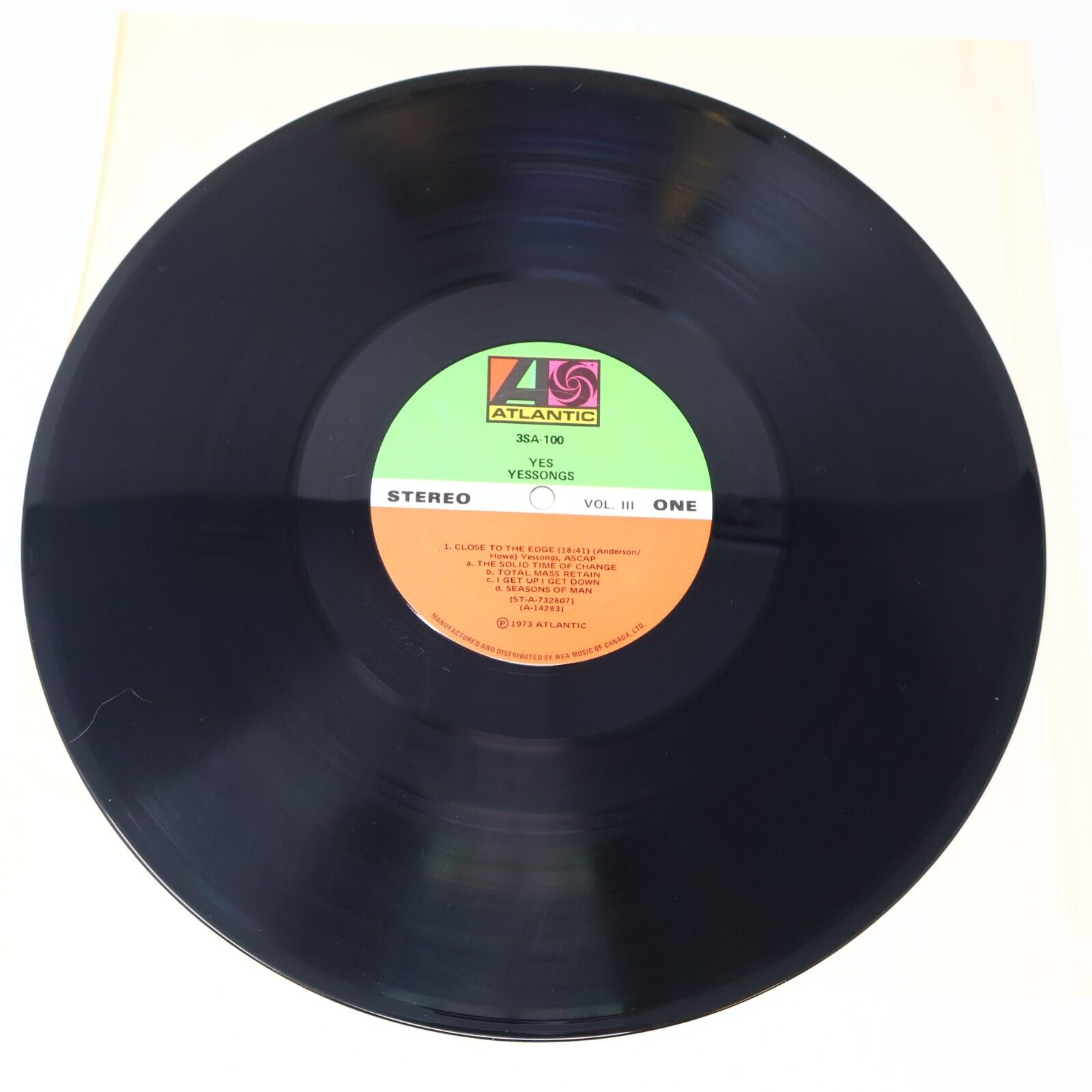 Yes Yessongs 3x LP Record Vinyl 1973 Canada Atlantic SD 3-100 Booklet Included