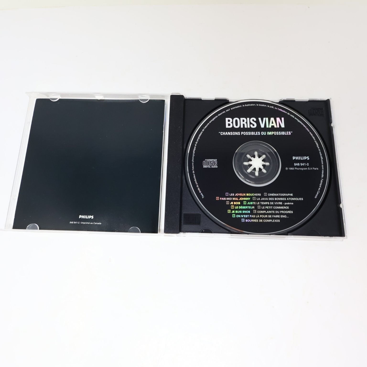 Boris Vian Chansons Possibles Ou Impossibles CD Français/French Chanson Philips