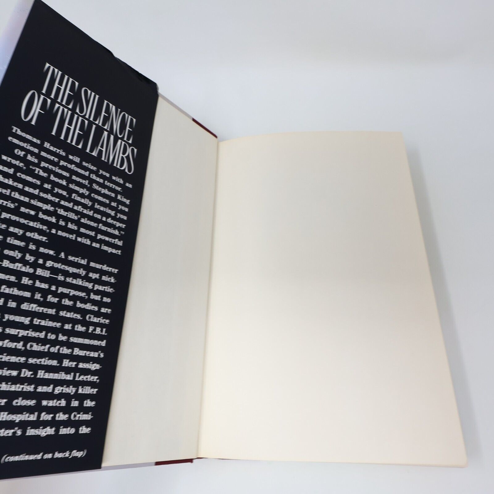 1988 The Silence of the Lambs Thomas Harris 1st Edition Book Club Edition HC 80s