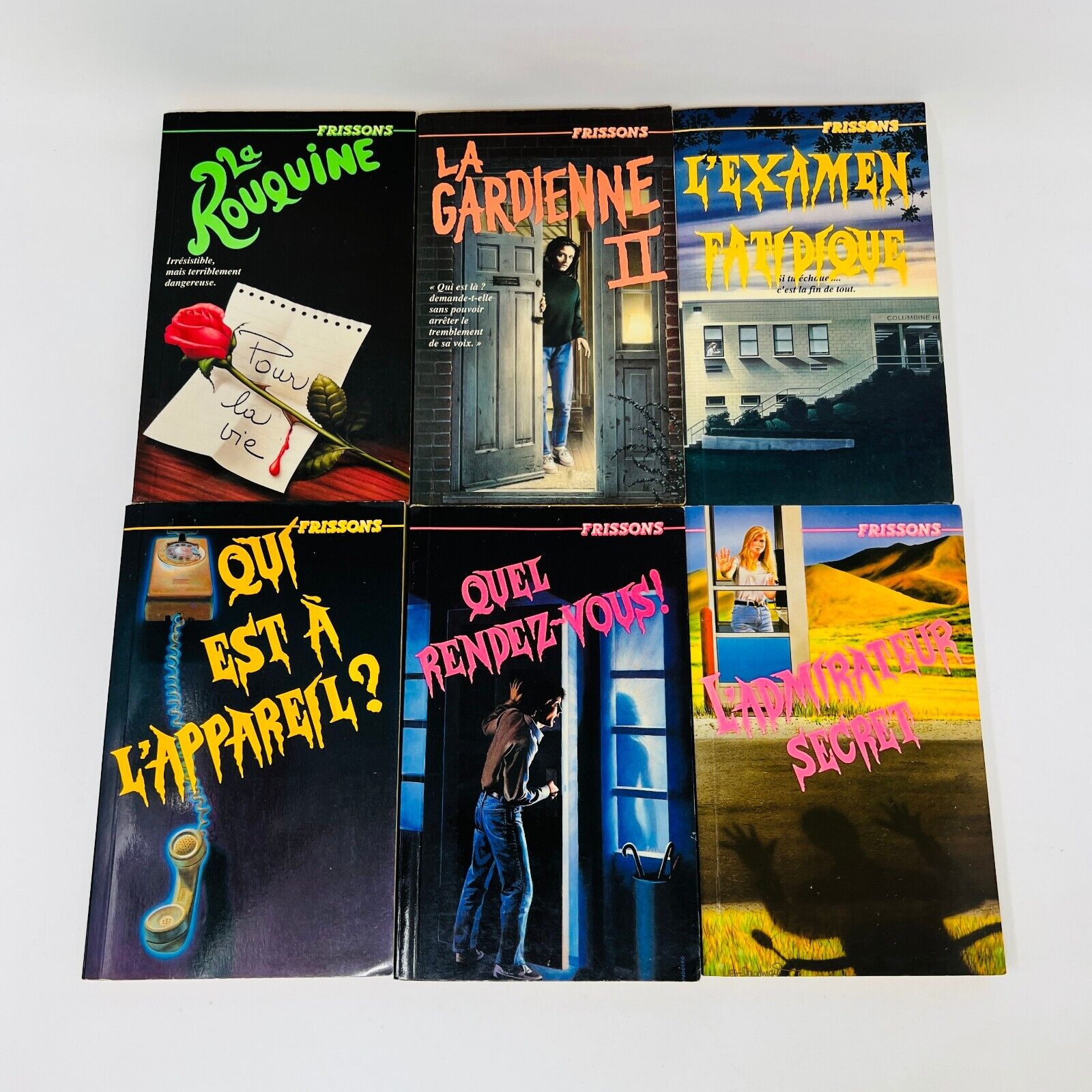 14x Frissons EH Lot Livres Quel Rendez-Vous!/Un Jeu Dangereux/La Rouquine Stine