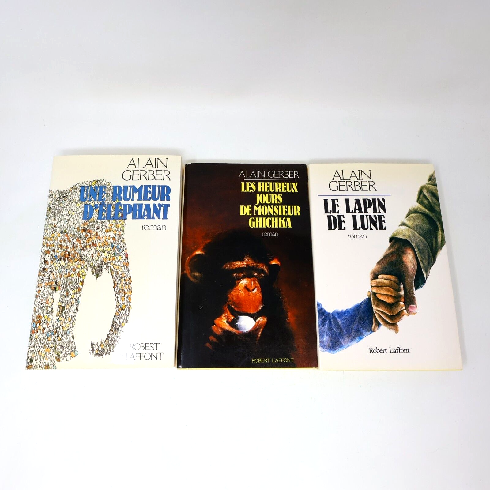 Alain Gerber Rumeur d'Éléphant Monsieur Chichka Lapin de Lune Lot 3 Livres 80s