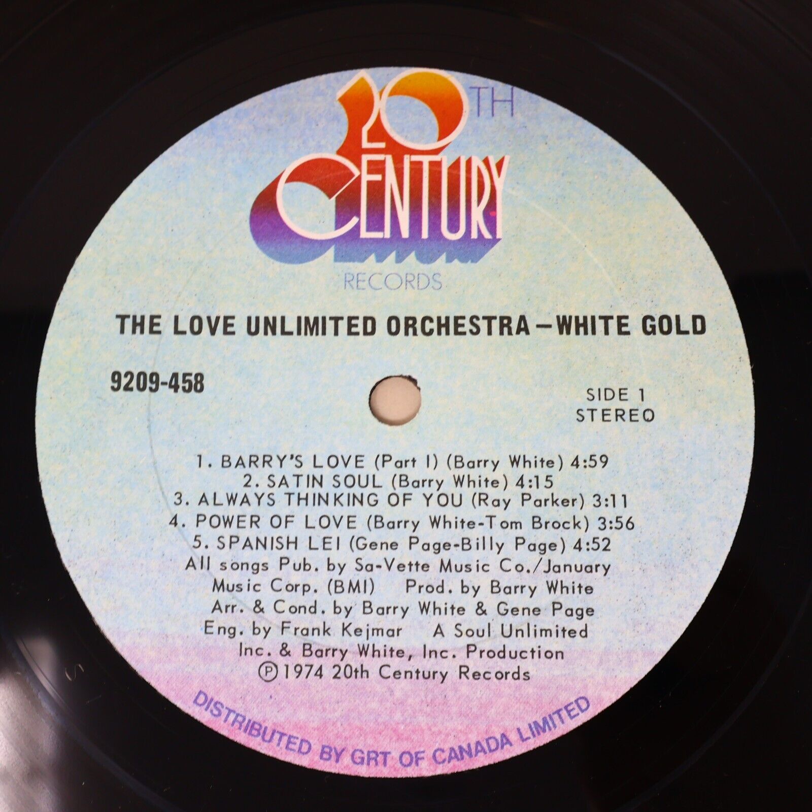 The Love Unlimited Orchestra White Gold LP Record 1974 9209-458 Barry White
