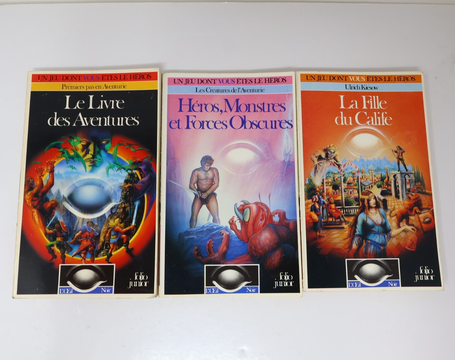 L'Oeil Noir LDVELH Lot 3 Livre des Aventures/Héros Monstres et Forces Obscures