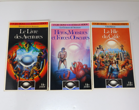 L'Oeil Noir LDVELH Lot 3 Livre des Aventures/Héros Monstres et Forces Obscures