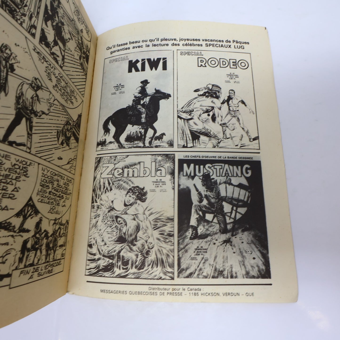 Tipi/Néro Kid/Kiwi/Yampa/Rodeo Lot 6 Bandes dessinées Western Français 1974-76