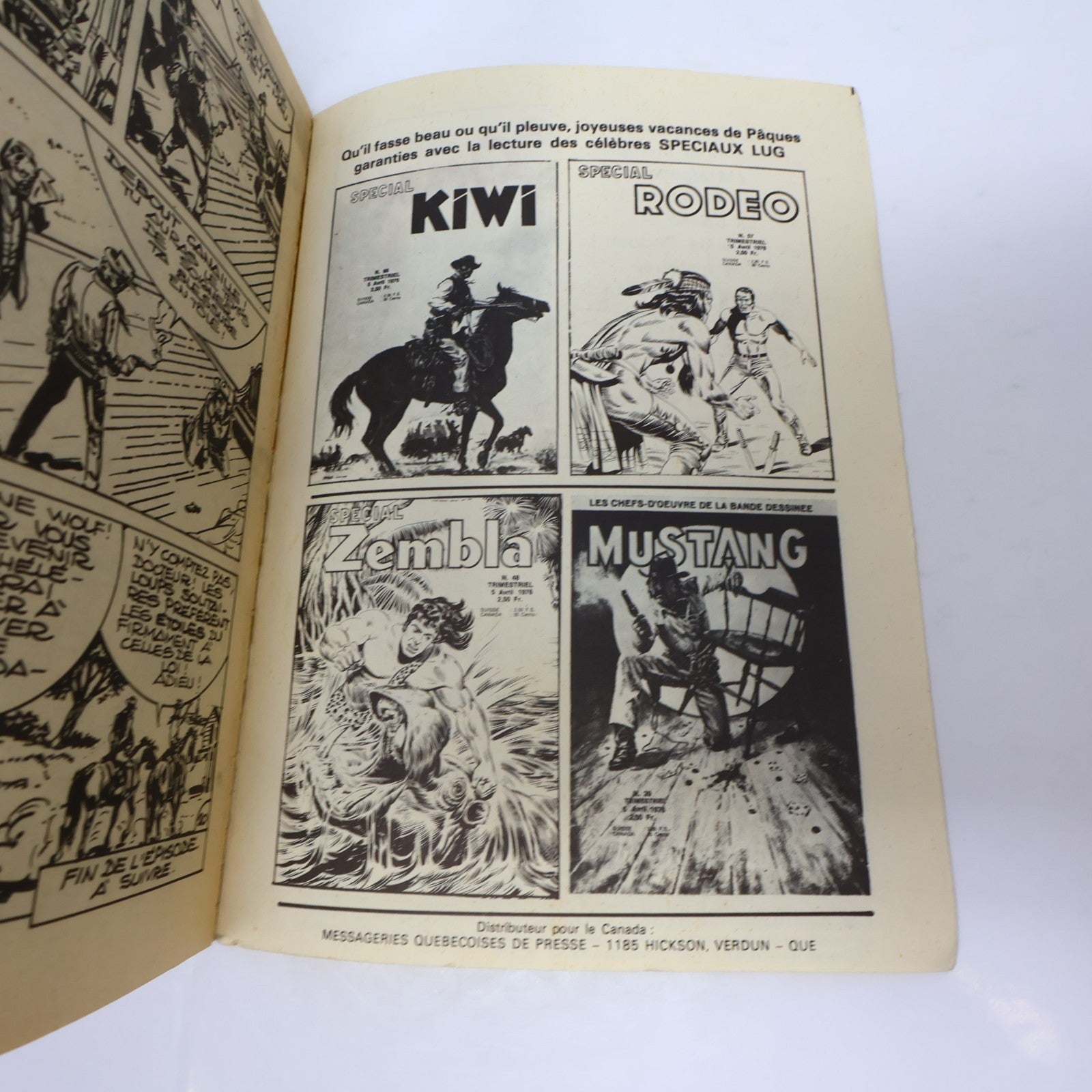 Tipi/Néro Kid/Kiwi/Yampa/Rodeo Lot 6 Bandes dessinées Western Français 1974-76