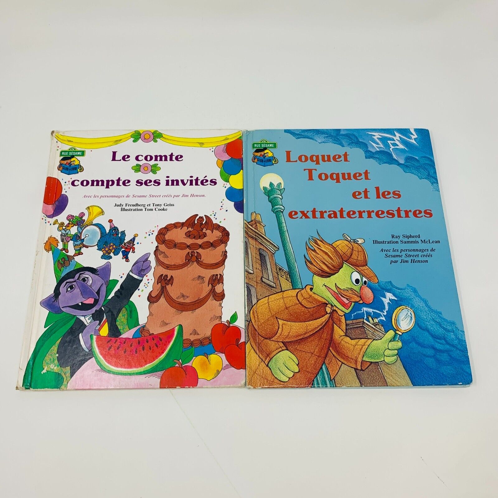 10x Club du Livre Rue Sesame Street Enfants Français French Children Lot 1980s