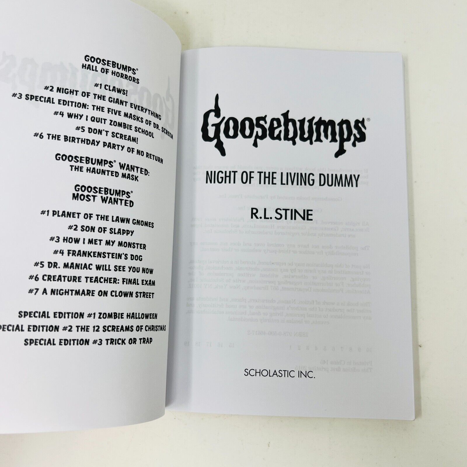 Night of the Living Dummy #1-3 Lot by R.L. Stine Goosebumps Scholastic Paperback