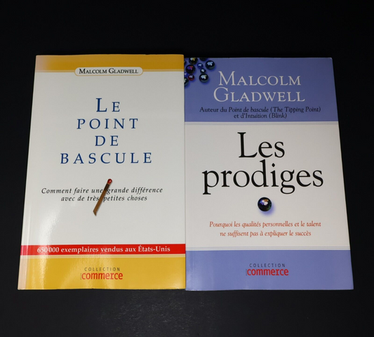 Lot 2 Livres Les Prodiges & Le Point de Bascule de Malcolm Gladwell Affaires