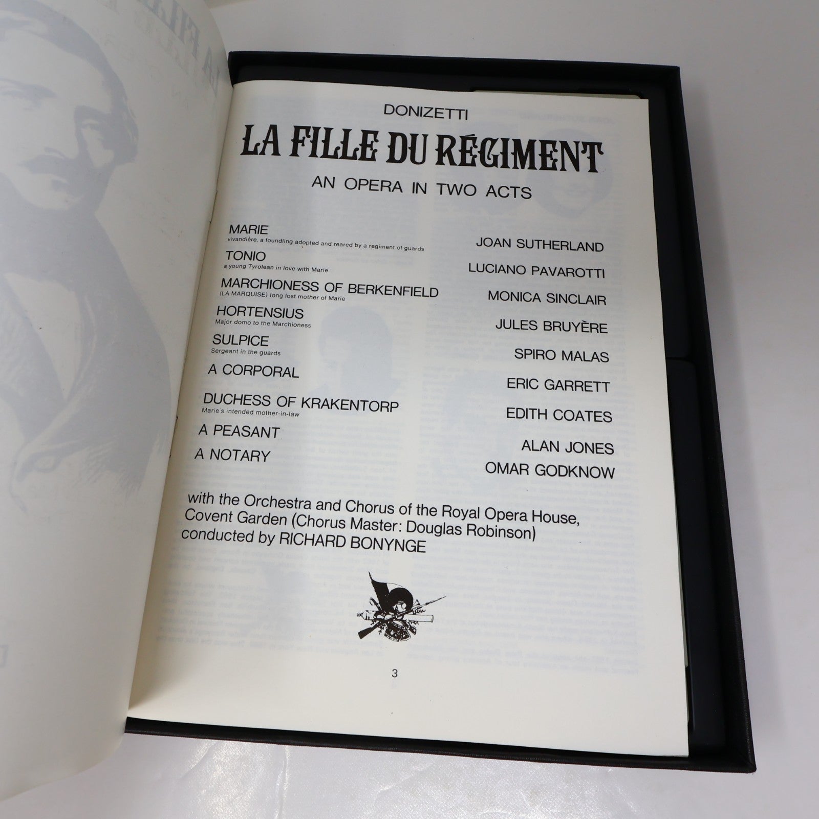 Donizetti La Fille Du Régiment Cassette Box Set Sutherland/Pavarotti/Malas
