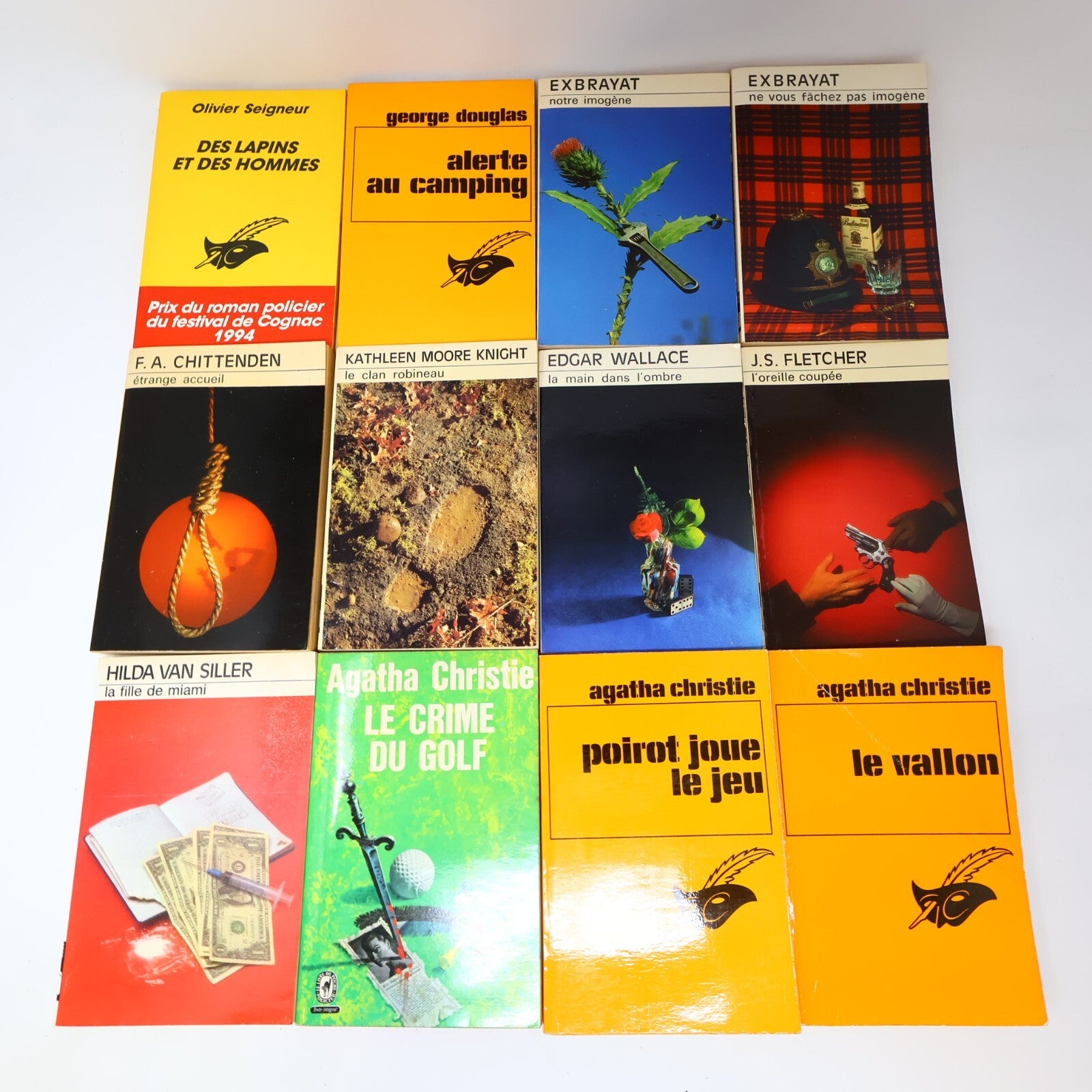 Club des Masques Lot 25 Livres Agatha Christie/Exbrayat/E. Wallace Français PB
