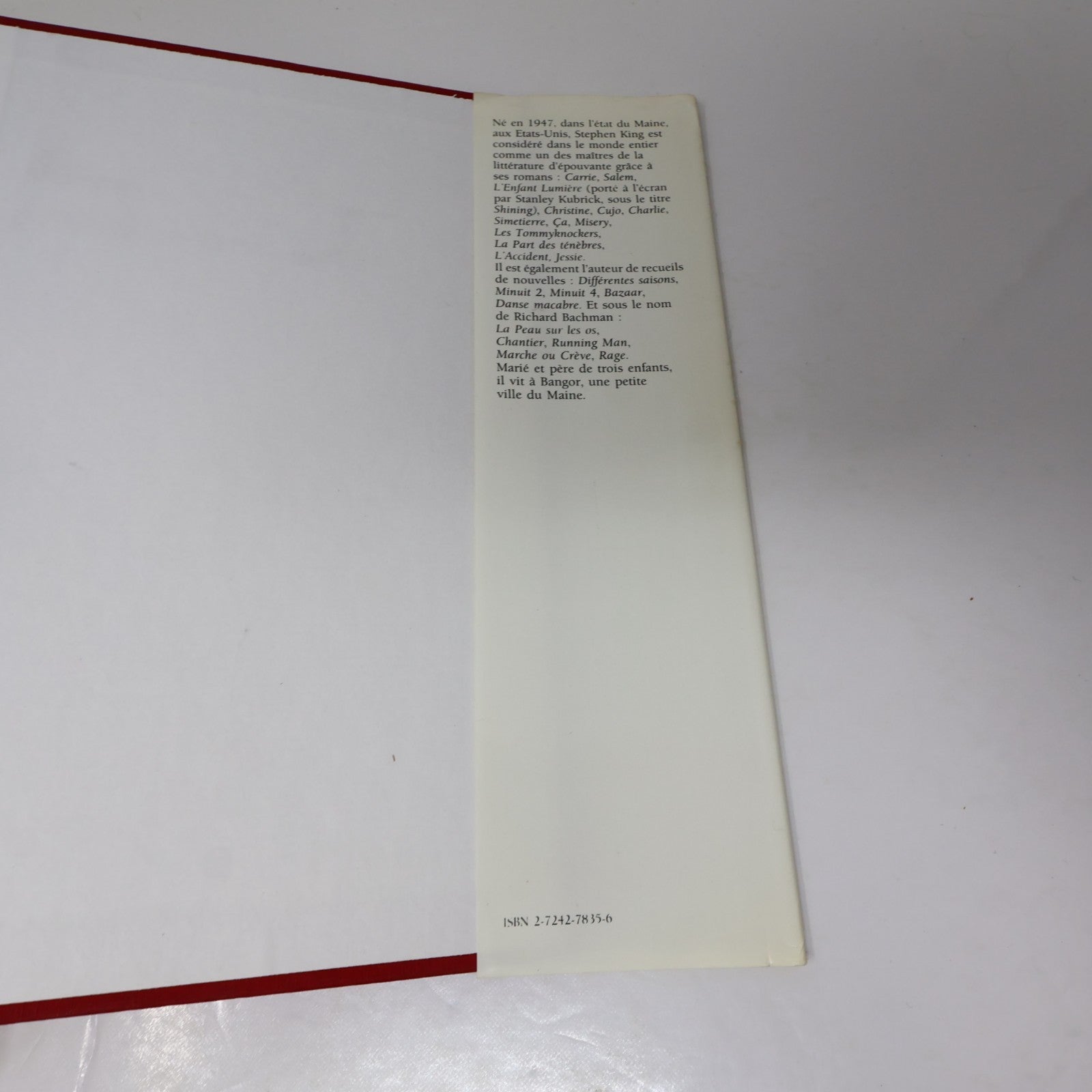 Brume Stephen King France Loisirs 1994 HC DJ Français/French Horreur Thriller