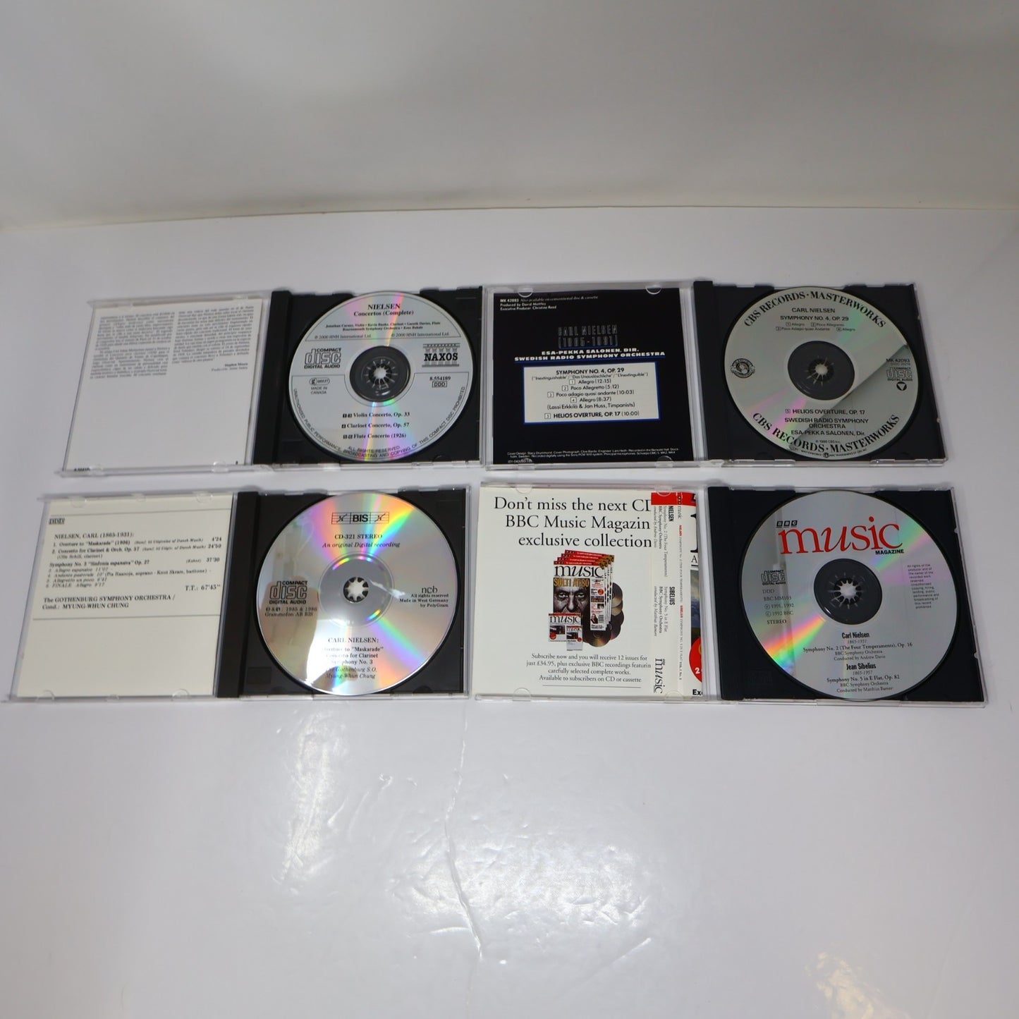 Carl Nielsen 8 CD Lot Symphony 2-3-4-5/Concertos Salonen/Chung/Leaper/Blomstedt