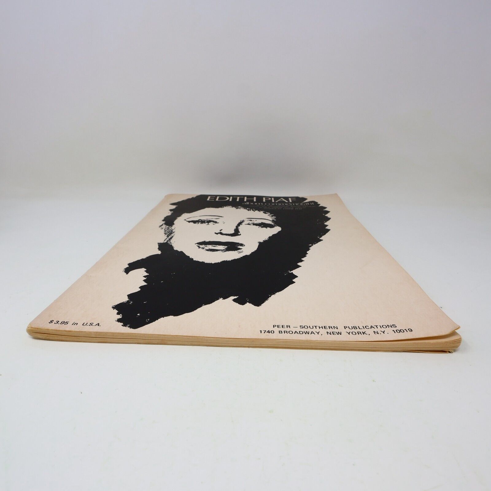1964 Edith Piaf Album Commémoratif Peer Southern Paperback Songbook Partitions