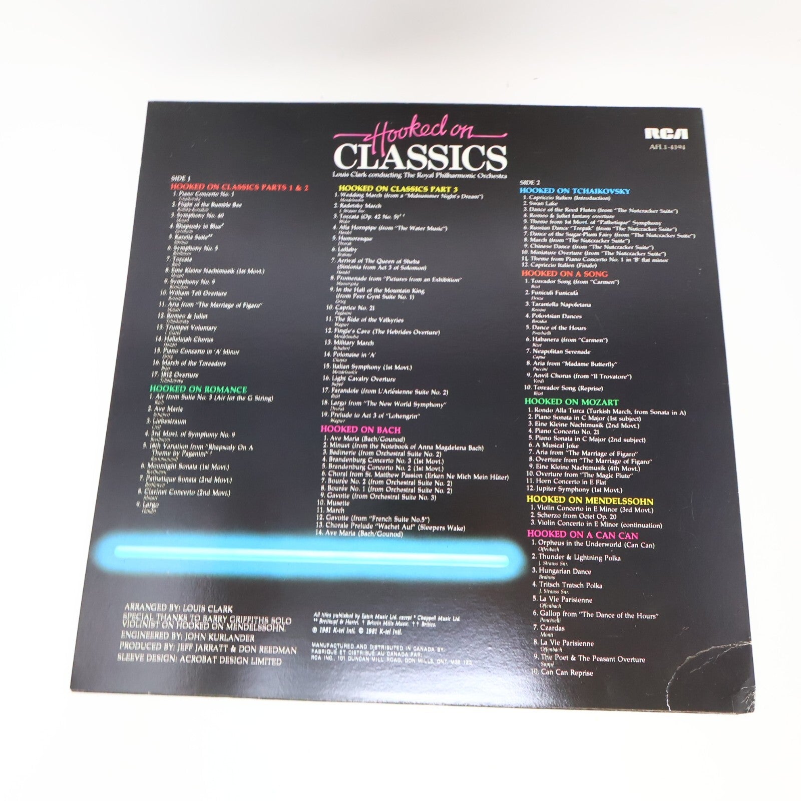 Hooked on Classics 1-2 Lot Louis Clark Royal Philharmonic Orchestra Record Vinyl