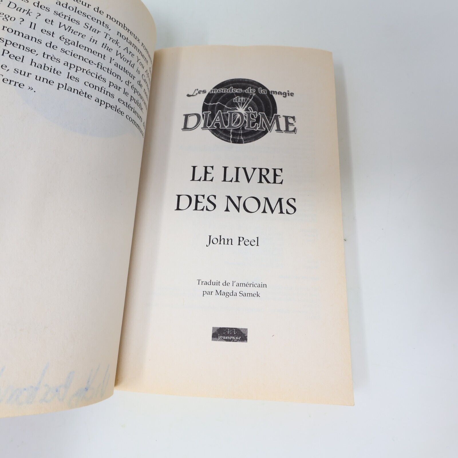 Lot 10 Livres Les Mondes de la Magie du Diadème #1-10 de John Peel Ada Français