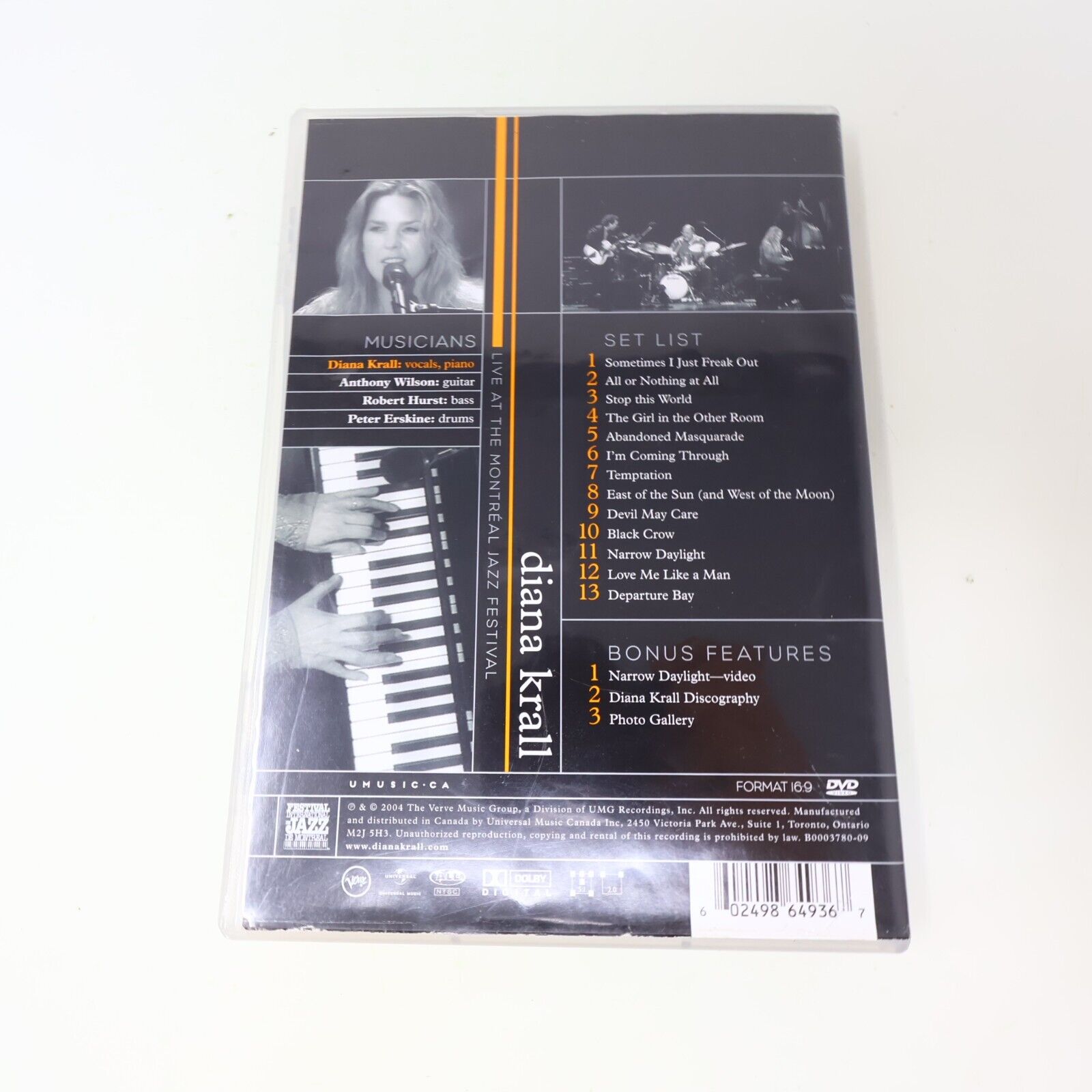 Diana Krall Live at the Montreal Jazz Festival / Live in Paris Lot of 2 DVD NTSC