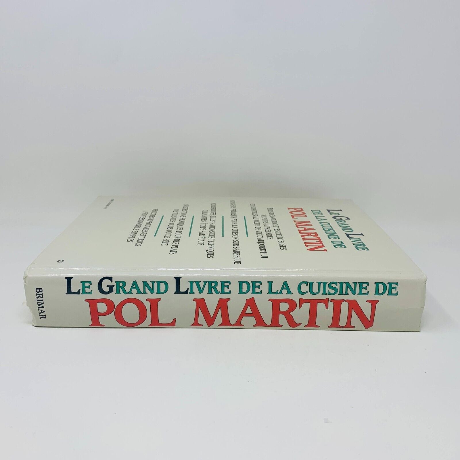 1987 Le Grand Livre de la Cuisine de Pol Martin Recettes Français Cookbook HC