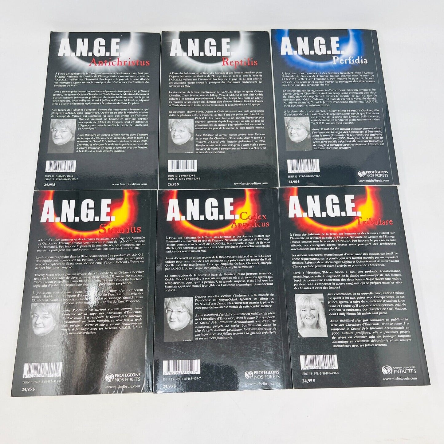 Lot de 10 Livres A.N.G.E #1-10 Anne Robillard Série Complète Antichristus Ange