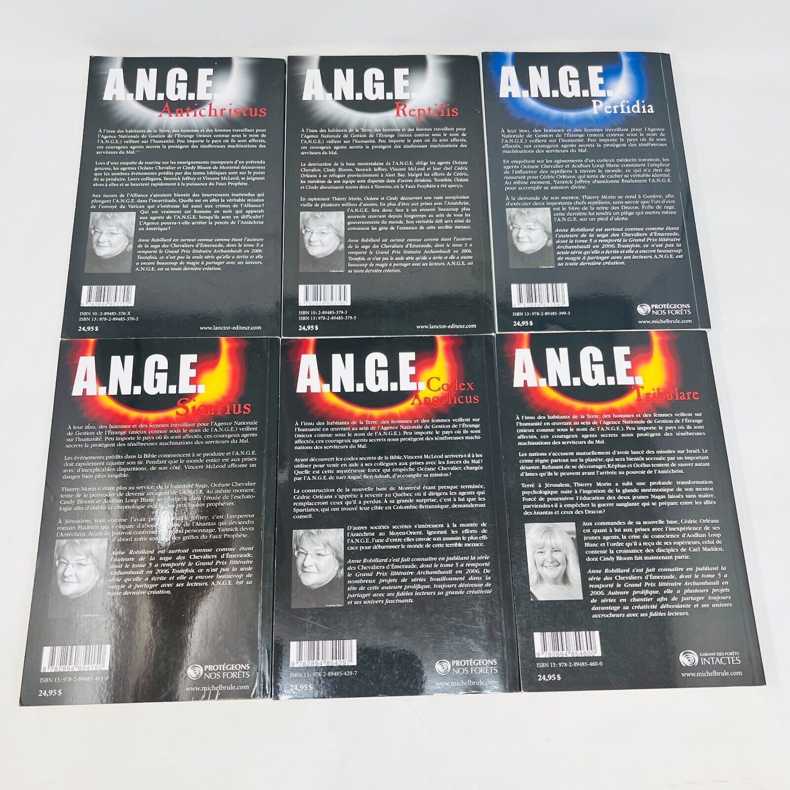 Lot de 10 Livres A.N.G.E #1-10 Anne Robillard Série Complète Antichristus Ange