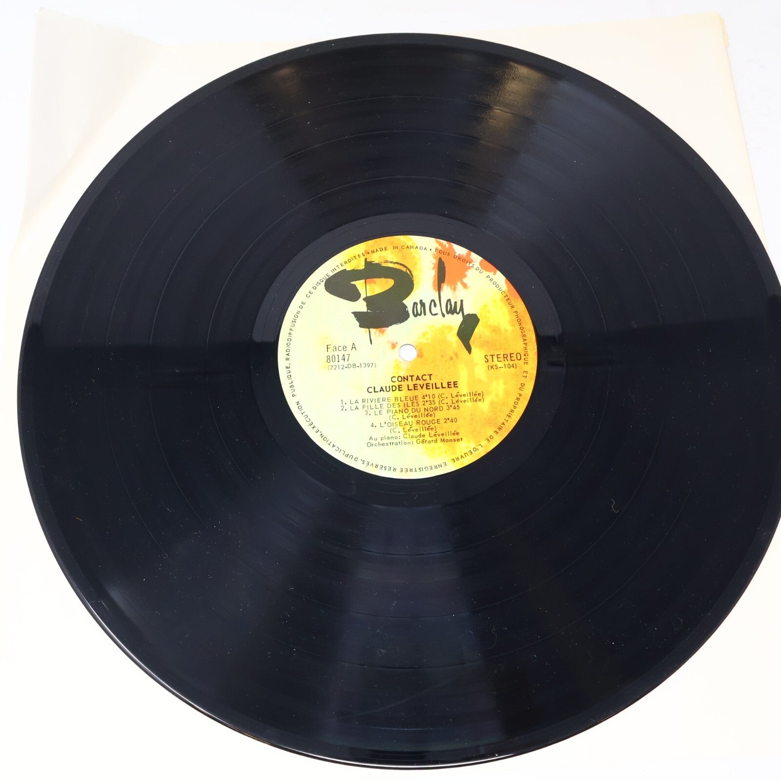 Claude Léveillée Lot 13 Disques Black Sun/Cheval De Bois/Beaux Dimanches Record