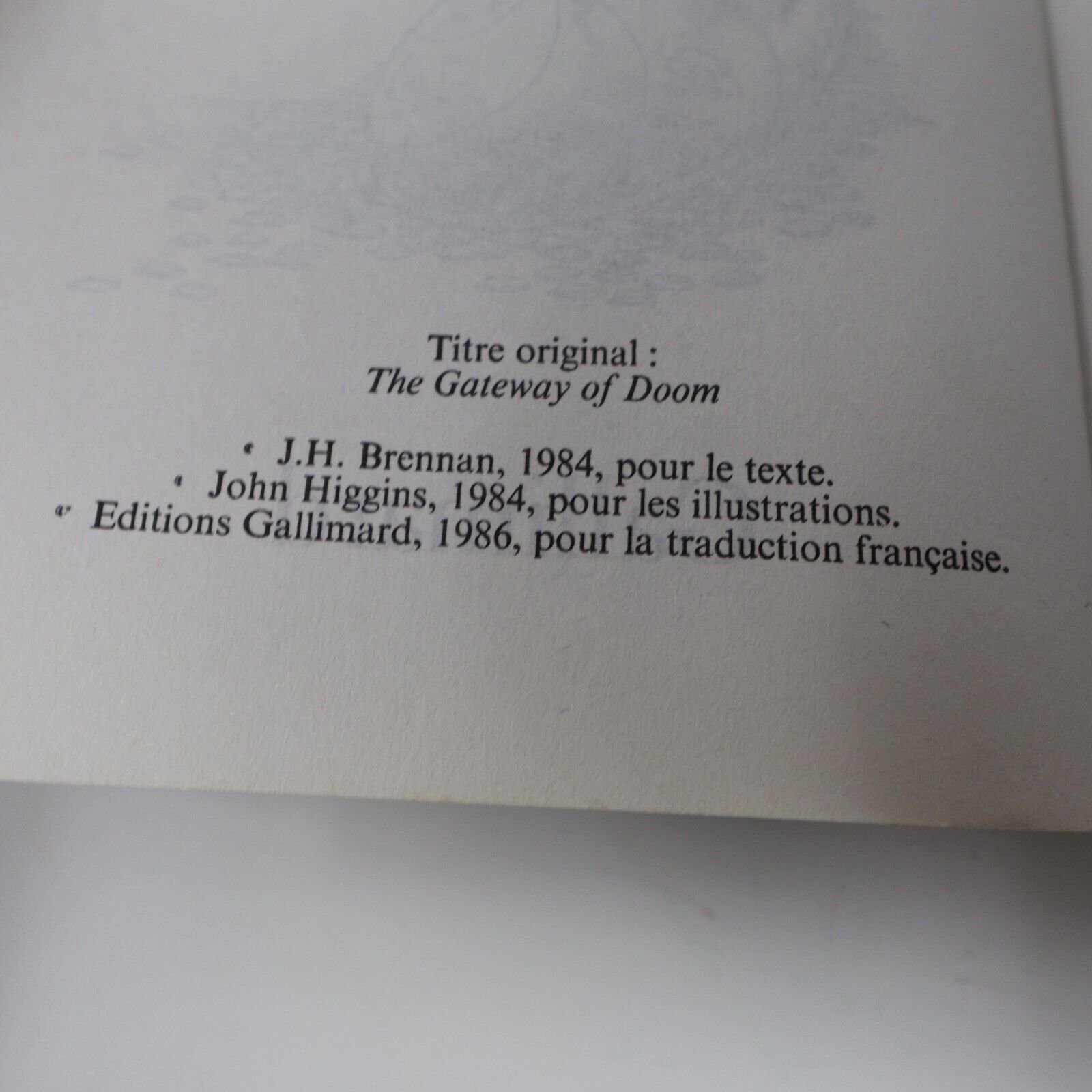 1996 Les Portes de l'Au-Delà La Quête du Graal #3 LDVELH James Herbert Brennan
