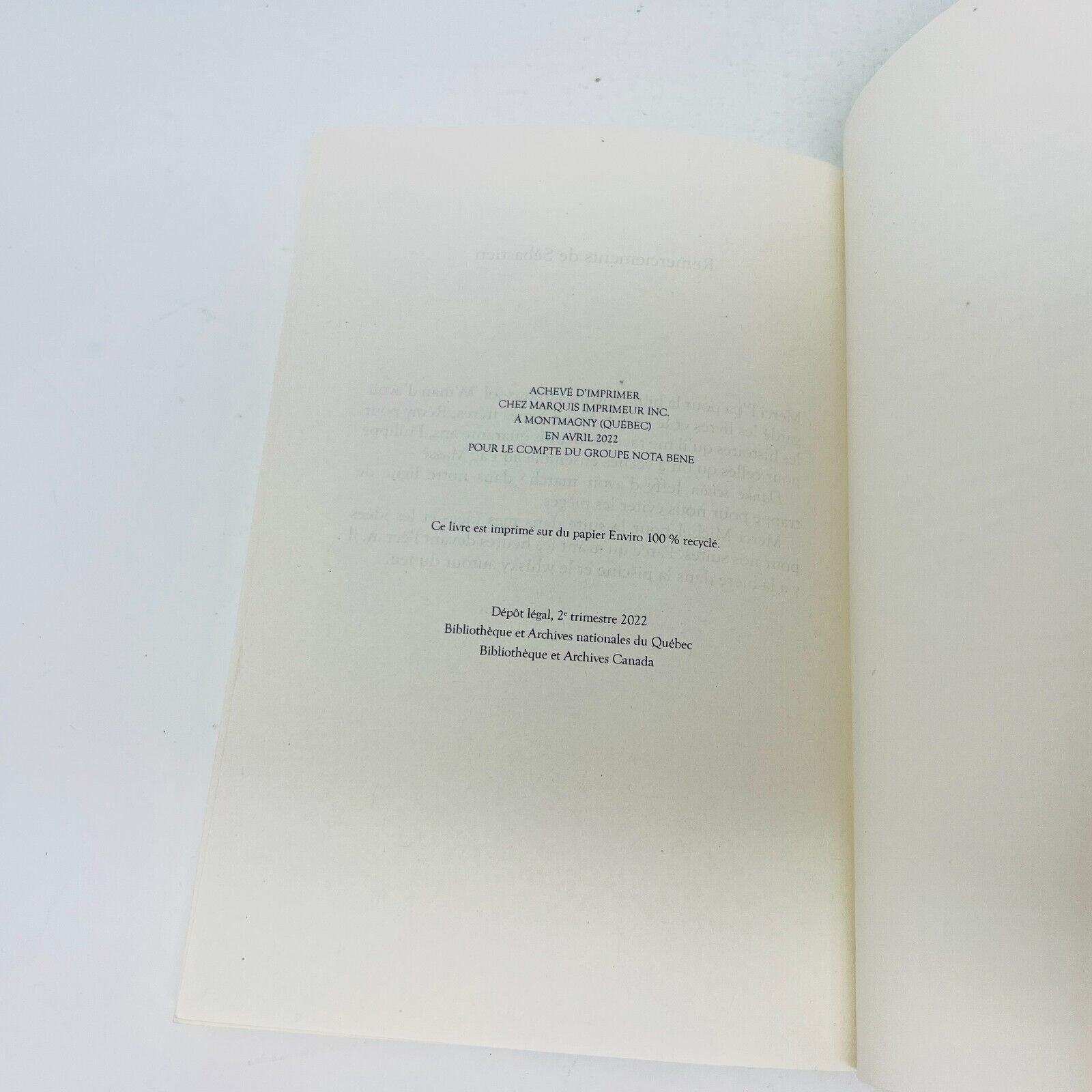 2022 Territoire de Trappe Gagnon/Lemieux Roman Fiction Français Livre Triptyque