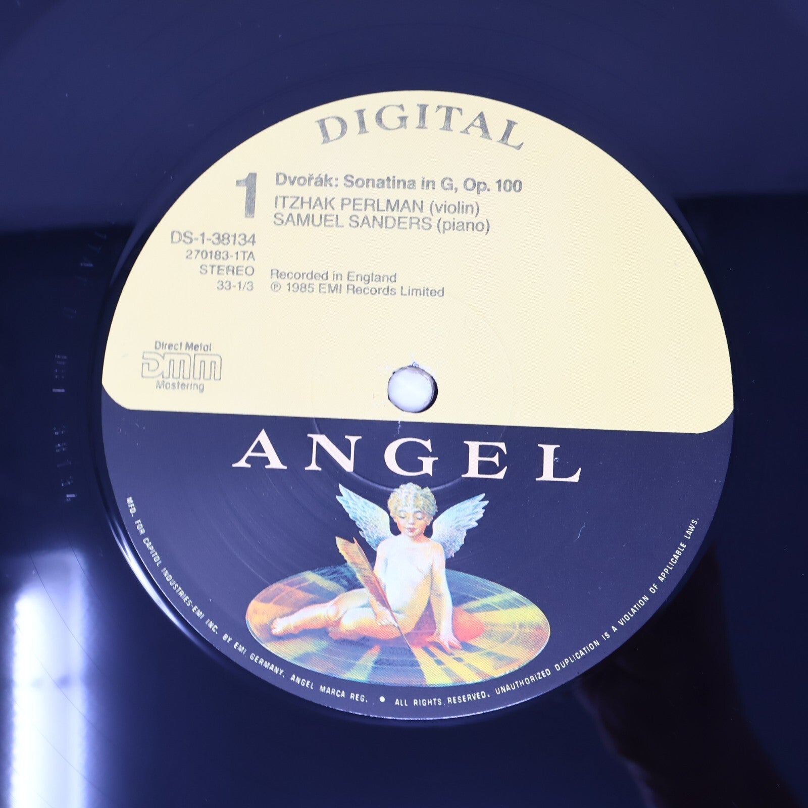 Itzhak Perlman Samuel Sanders Dvořák Sonatina In G Smetana DS-38134 Record 1985