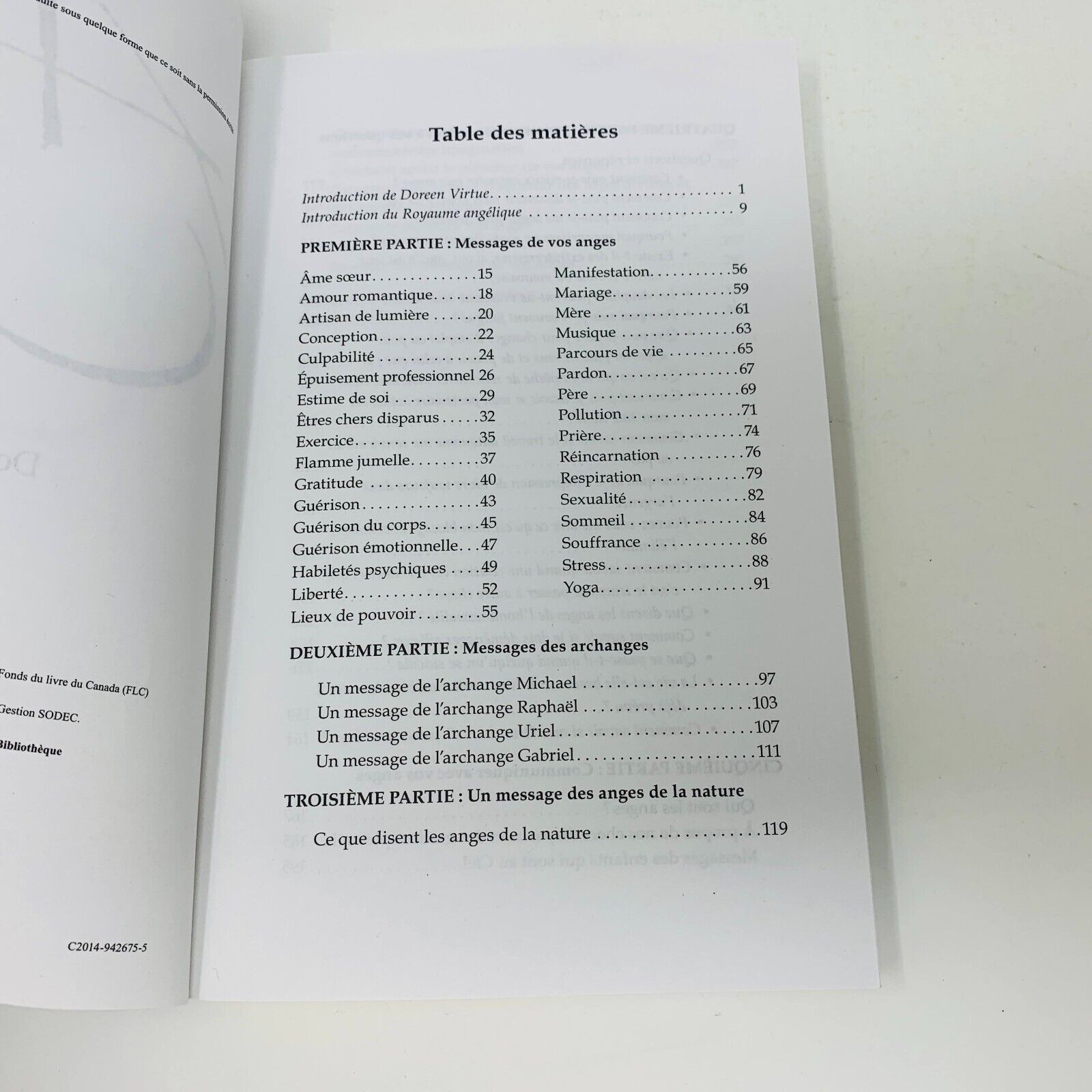 2015 Messages de vos Anges Ada Doreen Virtue Livre en Français Voix du Ciel
