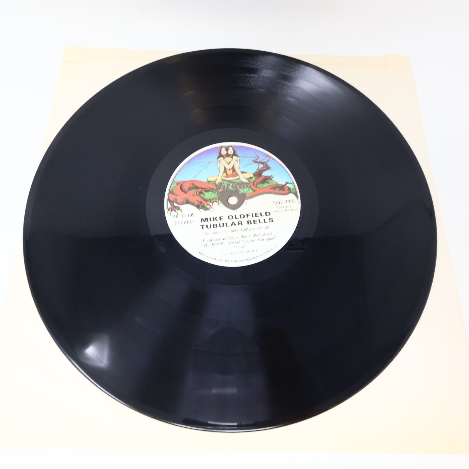 Mike Oldfield Tubular Bells LP Record Vinyl 1973 Canada VR 13-105 EX/VG+ Virgin