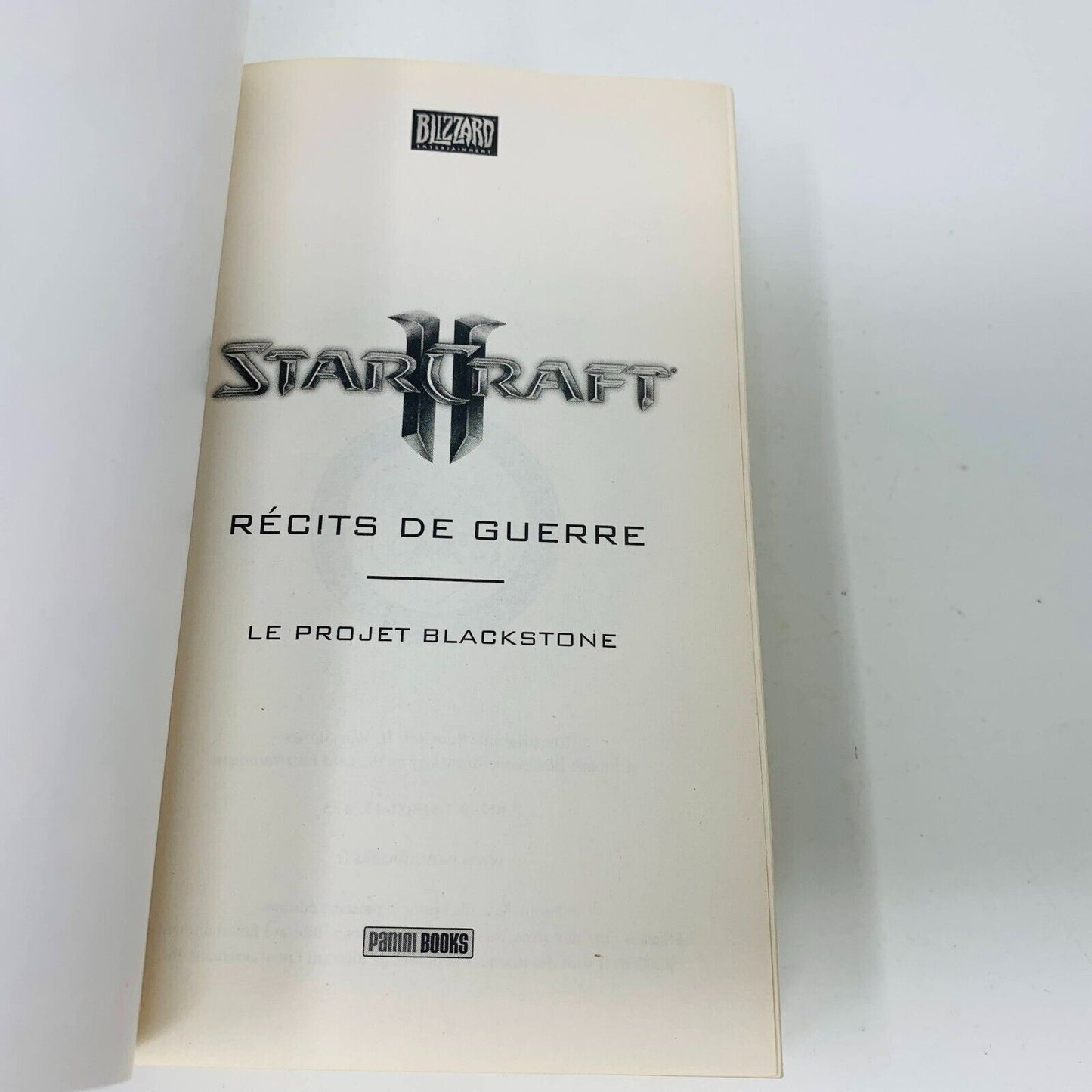 2013 StarCraft 2 Récits de Guerre Projet Rochenoire Panini Books Français French