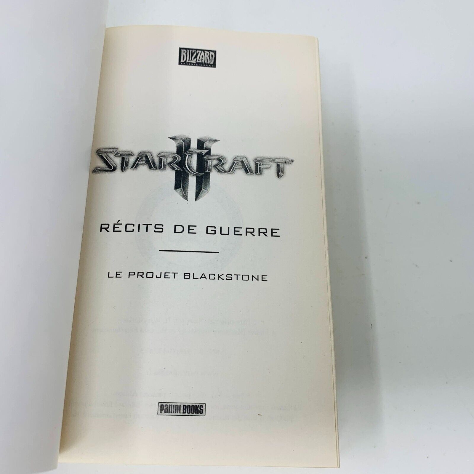 2013 StarCraft 2 Récits de Guerre Projet Rochenoire Panini Books Français French