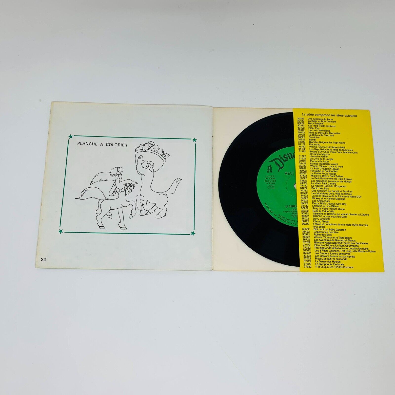 La Symphonie Pastorale Fantasia Livre Disque Disneyland Walt Disney Beethoven