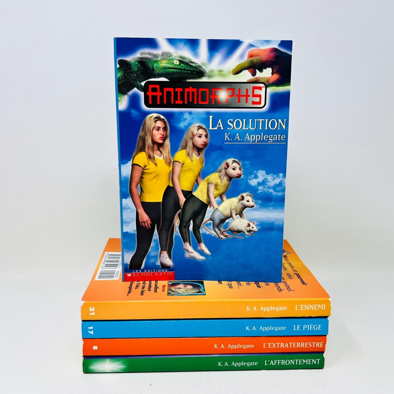 5x Animorphs en Français/French de K. A. Applegate Lot Ennemi/Piège/Solution 90s