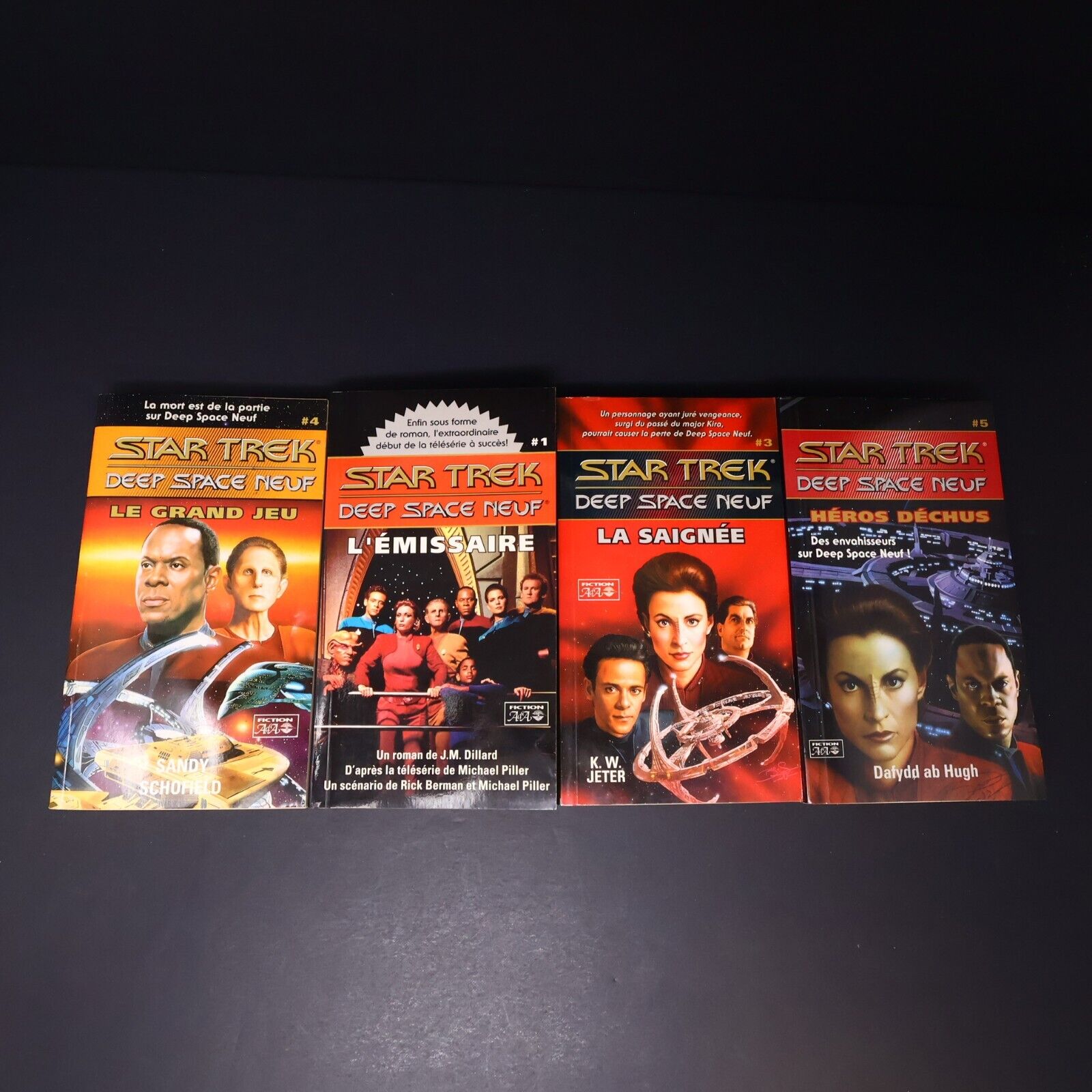 Lot 4 Livres Star Trek #1 3-5 Deep Space Neuf Science-Fiction ADA Français PB