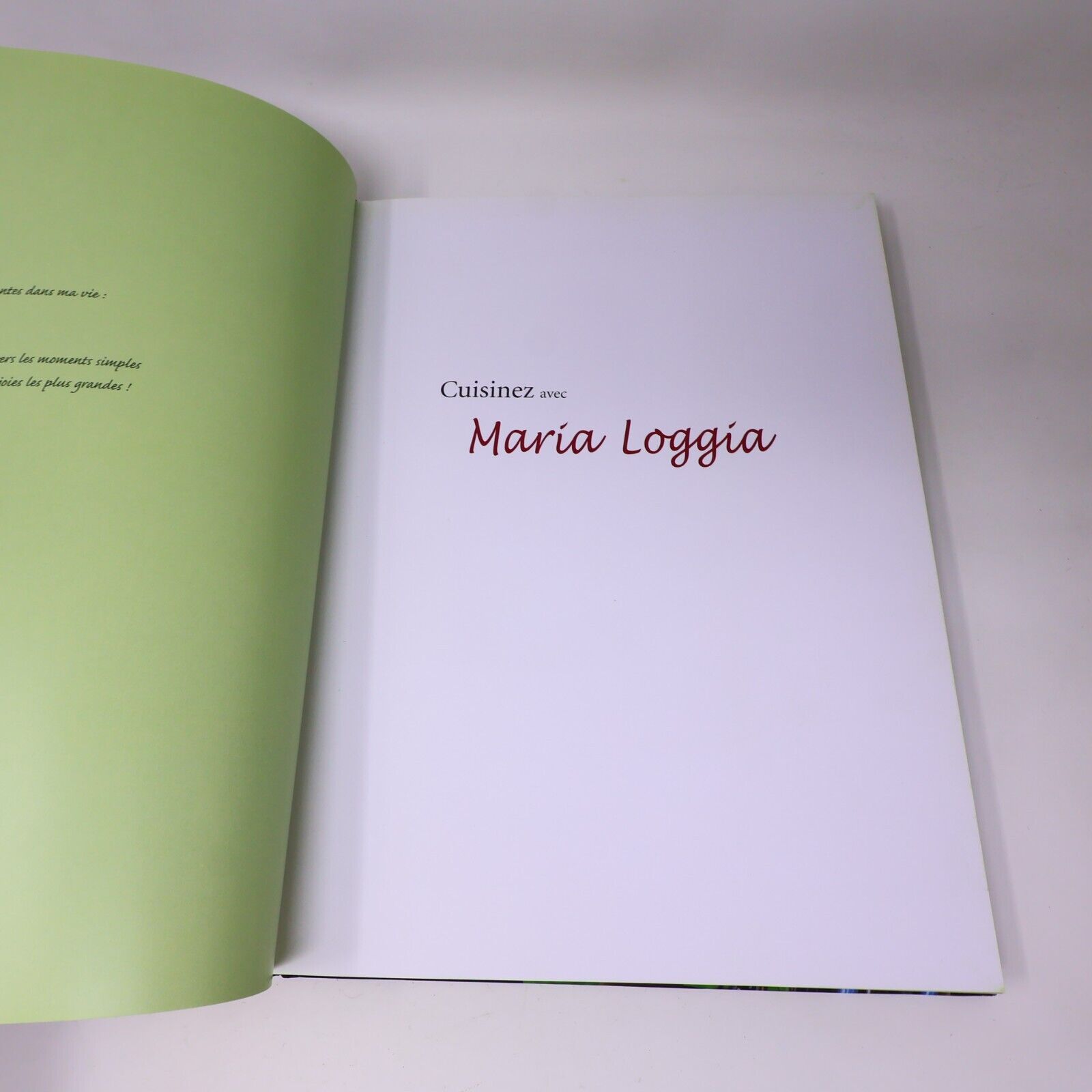 2009 Cuisinez avec Maria Loggia Recettes Italiennes Bouffe Cardinal Français HC